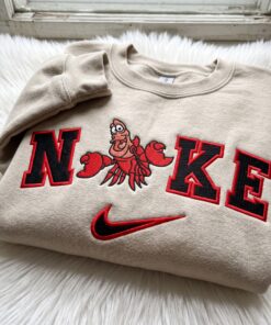 Sebastian Crab The Little Mermaid Embroidered Shirt, Disney Embroidered Sweatshirt, Cartoon Embroidered Hoodie (3)