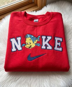 Flounder The Little Mermaid Embroidered Sweatshirt, Disney Embroidered Shirt, Cozy Gifts For Girlfriend (3)