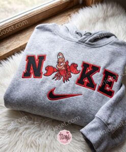 Sebastian Crab The Little Mermaid Embroidered Shirt, Disney Embroidered Sweatshirt, Cartoon Embroidered Hoodie (1)