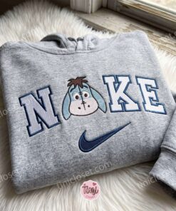 Eeyore Embroidered Sweatshirt, Winnie the Pooh Characters Embroidered Shirt, Cute Cartoon Embroidered Pullover (4)