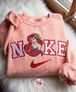 The Little Mermaid Embroidered Sweatshirt, Disney Embroidered Hoodie, Cozy Gifts For Girlfriend 1 The Little Mermaid Embroidered Sweatshirt, Disney Embroidered Hoodie, Cozy Gifts For Girlfriend (2)