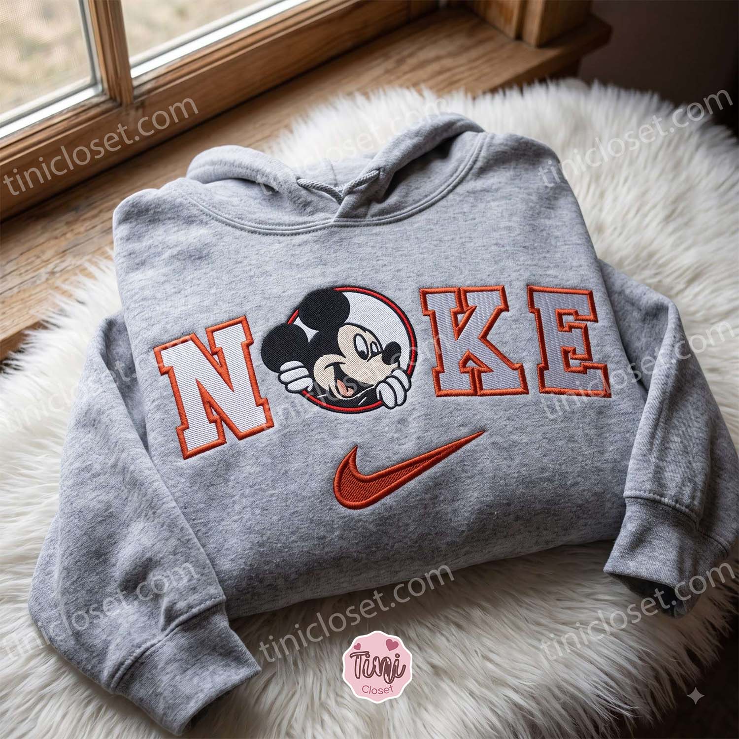 Mickey Mouse Embroidered Crewneck, Disney Characters Embroidered Shirt, The Perfect Cozy Gifts For Boyfriend Mickey Mouse Embroidered Crewneck, Disney Characters Embroidered Shirt, The Perfect Cozy Gifts For Boyfriend