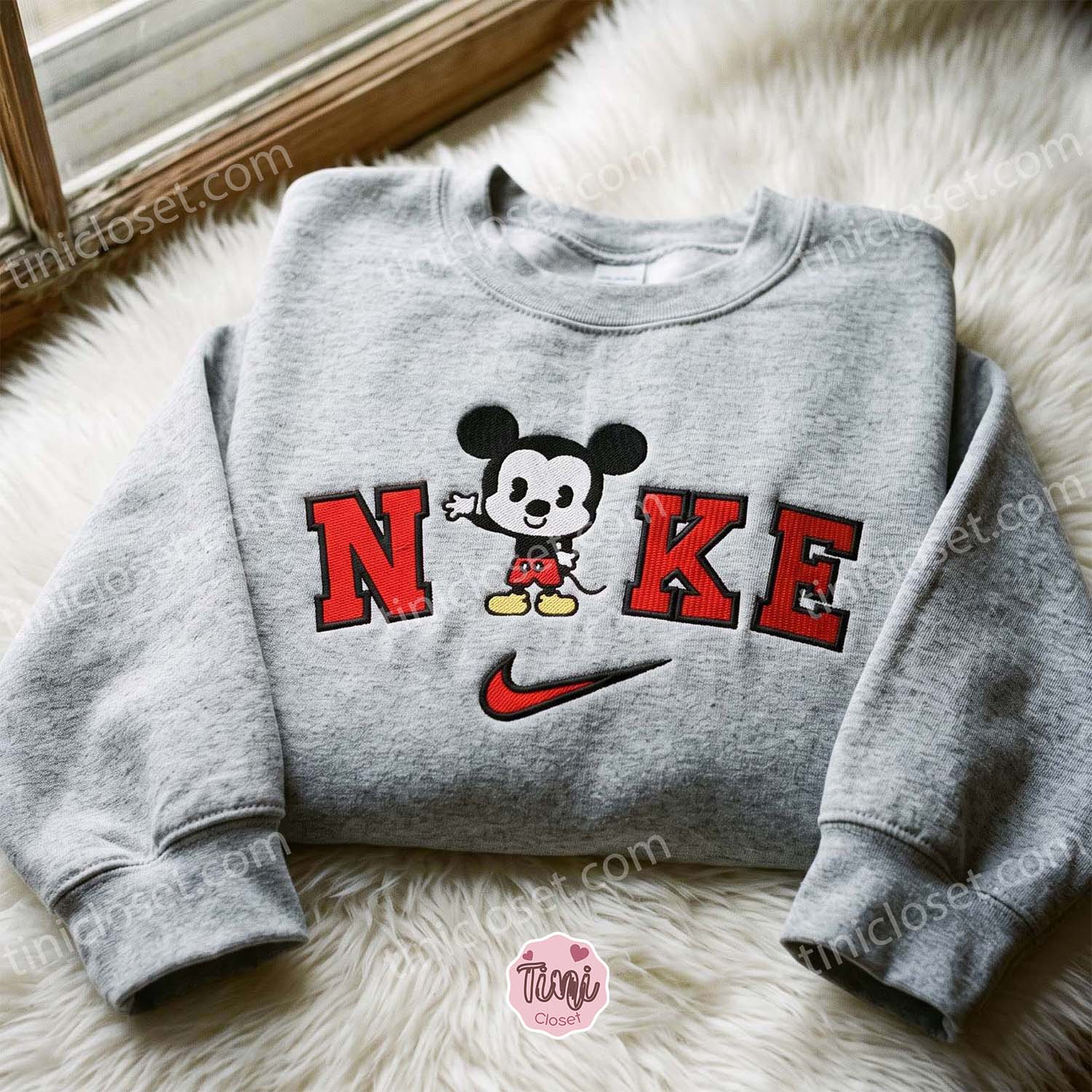 Cute Mickey Embroidered Crewneck, Disney Embroidered Hoodie, Just Because Gift For Him, Cozy Gifts For Girlfriend Cute Mickey Embroidered Crewneck, Disney Embroidered Hoodie, Just Because Gift For Him, Cozy Gifts For Girlfriend