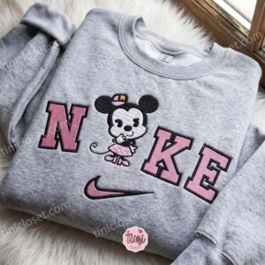 Cute Minnie Embroidered Crewneck, Disney Embroidered Hoodie, Just Because Gift For Him, Cozy Gifts For Girlfriend (2) Cute Minnie Embroidered Crewneck, Disney Embroidered Hoodie, Just Because Gift For Him, Cozy Gifts For Girlfriend (2)