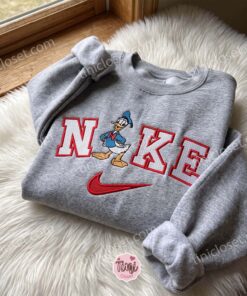 Donald Duck Embroidered Crewneck, Disney Embroidered Hoodie, Just Because Gift For Him, Cozy Gifts For Girlfriend 2 Donald Duck Embroidered Crewneck, Disney Embroidered Hoodie, Just Because Gift For Him, Cozy Gifts For Girlfriend (1)