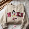 Mickey Embroidered Crewneck, Disney Embroidered Hoodie, Just Because Gift For Him, Cozy Gifts For Girlfriend
