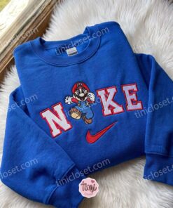 Happy Mario Embroidered Sweatshirt, Video Game Characters Embroidered Hoodie, Just Because Gift For Him 2 Happy Mario Embroidered Sweatshirt, Video Game Characters Embroidered Hoodie, Just Because Gift For Him (2)
