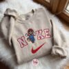 Happy Mario Embroidered Sweatshirt, Video Game Characters Embroidered Hoodie, Just Because Gift For Him