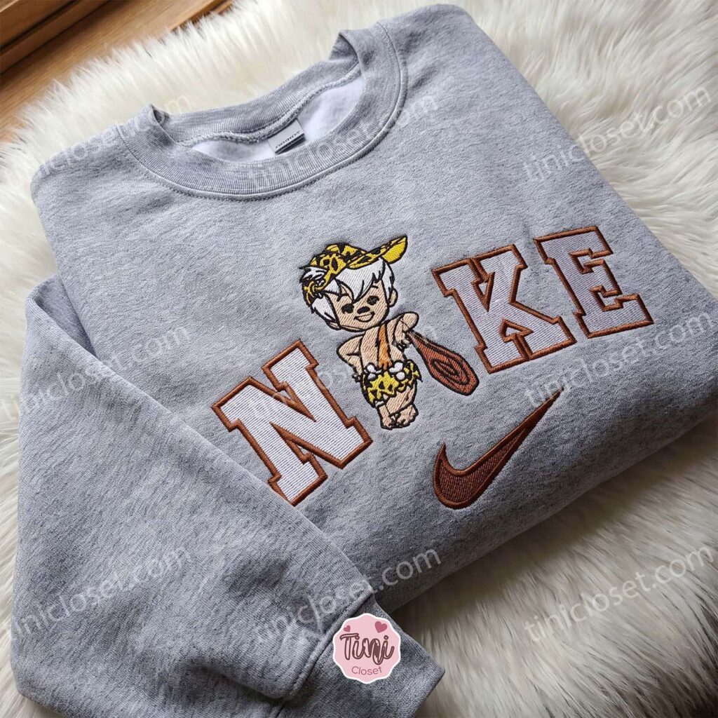Bamm-Bamm Rubble The Flintstones Embroidered Sweatshirt, Cartoon Embroidered Hoodie, Cozy Gifts For Family Bamm-Bamm Rubble The Flintstones Embroidered Sweatshirt, Cartoon Embroidered Hoodie, Cozy Gifts For Family