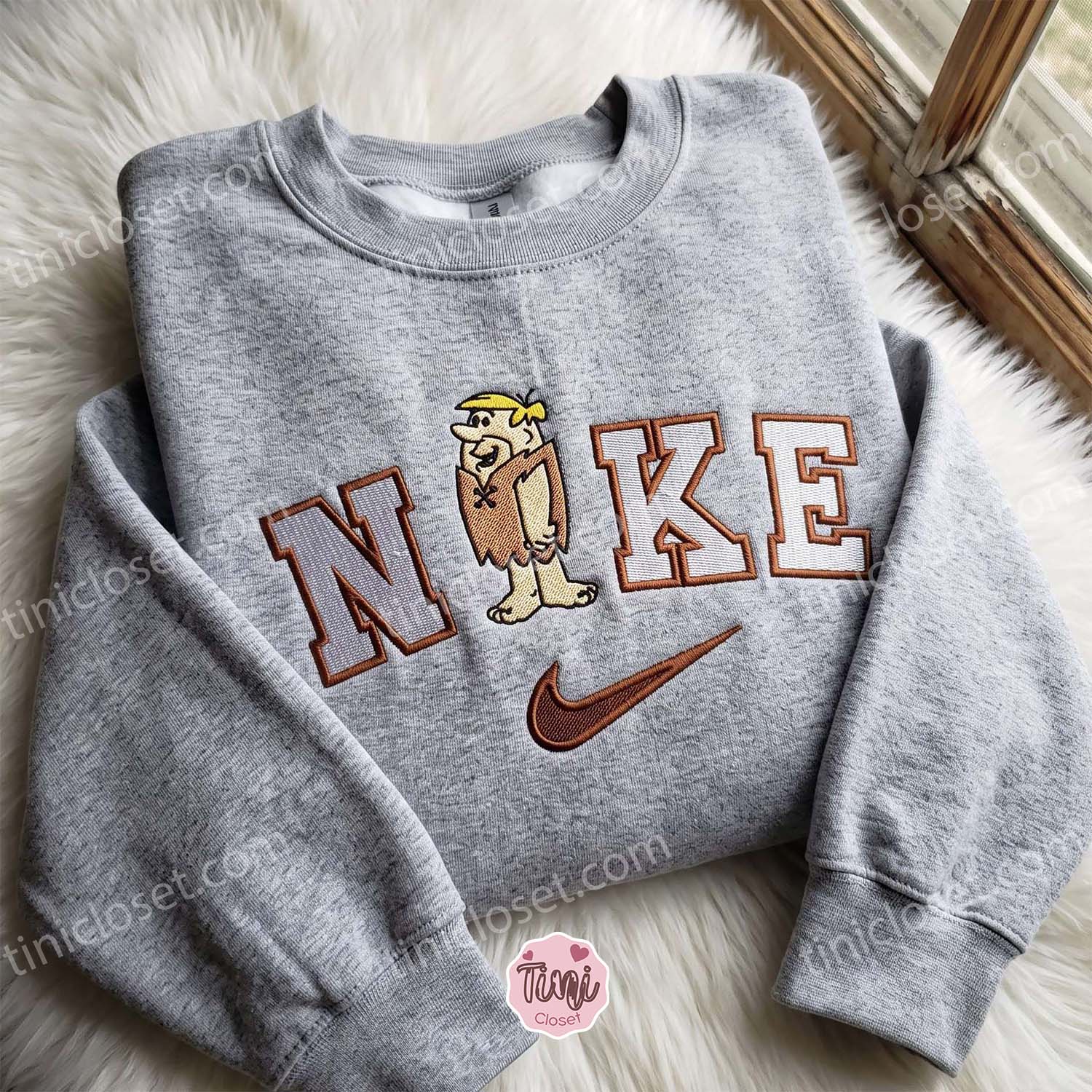 Fred Flintstone The Flintstones Embroidered Sweatshirt, Cartoon Embroidered Hoodie, Best Gift Ideas for Family Fred Flintstone The Flintstones Embroidered Sweatshirt, Cartoon Embroidered Hoodie, Best Gift Ideas for Family