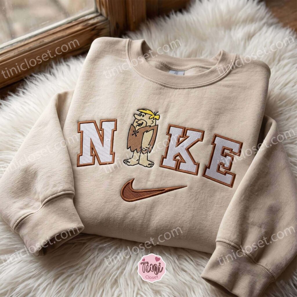 Fred Flintstone The Flintstones Embroidered Sweatshirt, Cartoon Embroidered Hoodie, Best Gift Ideas for Family Fred Flintstone The Flintstones Embroidered Sweatshirt, Cartoon Embroidered Hoodie, Best Gift Ideas for Family