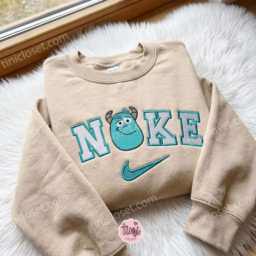Sulley Embroidered Crewneck, Disney Embroidered Hoodie, Just Because Gift For Him, Cozy Gifts For Girlfriend Sulley Embroidered Crewneck, Disney Embroidered Hoodie, Just Because Gift For Him, Cozy Gifts For Girlfriend