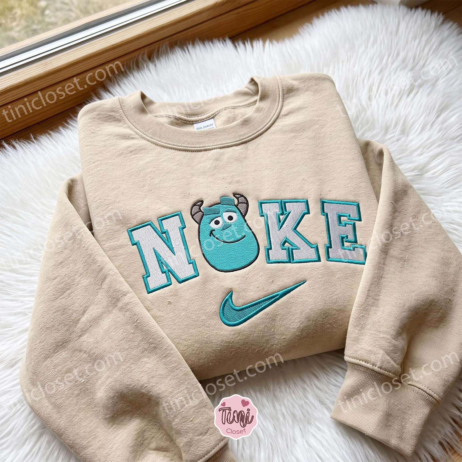 Sulley Embroidered Crewneck, Disney Embroidered Hoodie, Just Because Gift For Him, Cozy Gifts For Girlfriend Sulley Embroidered Crewneck, Disney Embroidered Hoodie, Just Because Gift For Him, Cozy Gifts For Girlfriend