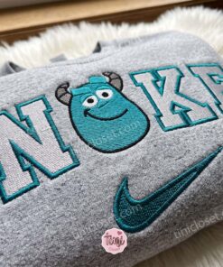 Sulley Embroidered Crewneck, Disney Embroidered Hoodie, Just Because Gift For Him, Cozy Gifts For Girlfriend (3)
