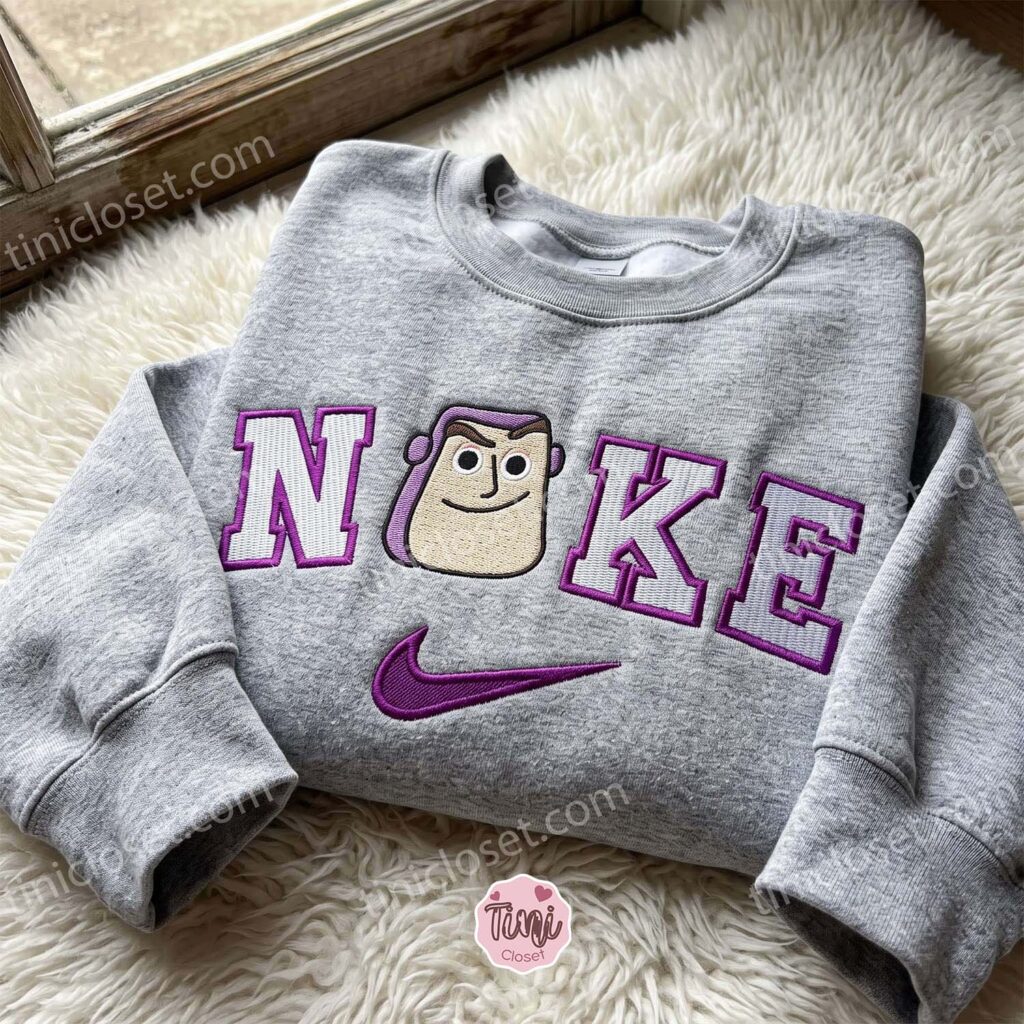 Buzz Lightyear Toy Story Embroidered Crewneck, Disney Embroidered Hoodie, Just Because Gift For Him, Cozy Gifts For Girlfriend