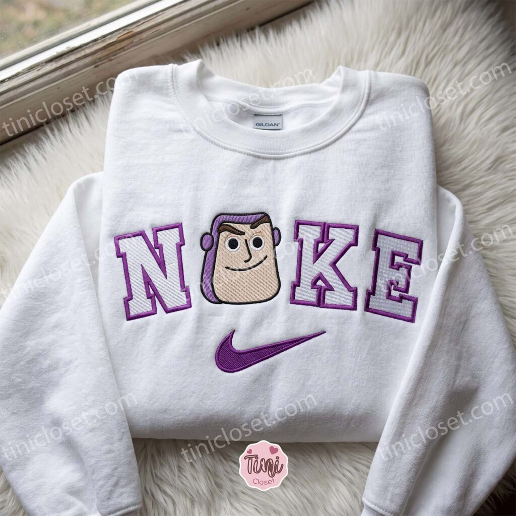 Buzz Lightyear Toy Story Embroidered Crewneck, Disney Embroidered Hoodie, Just Because Gift For Him, Cozy Gifts For Girlfriend
