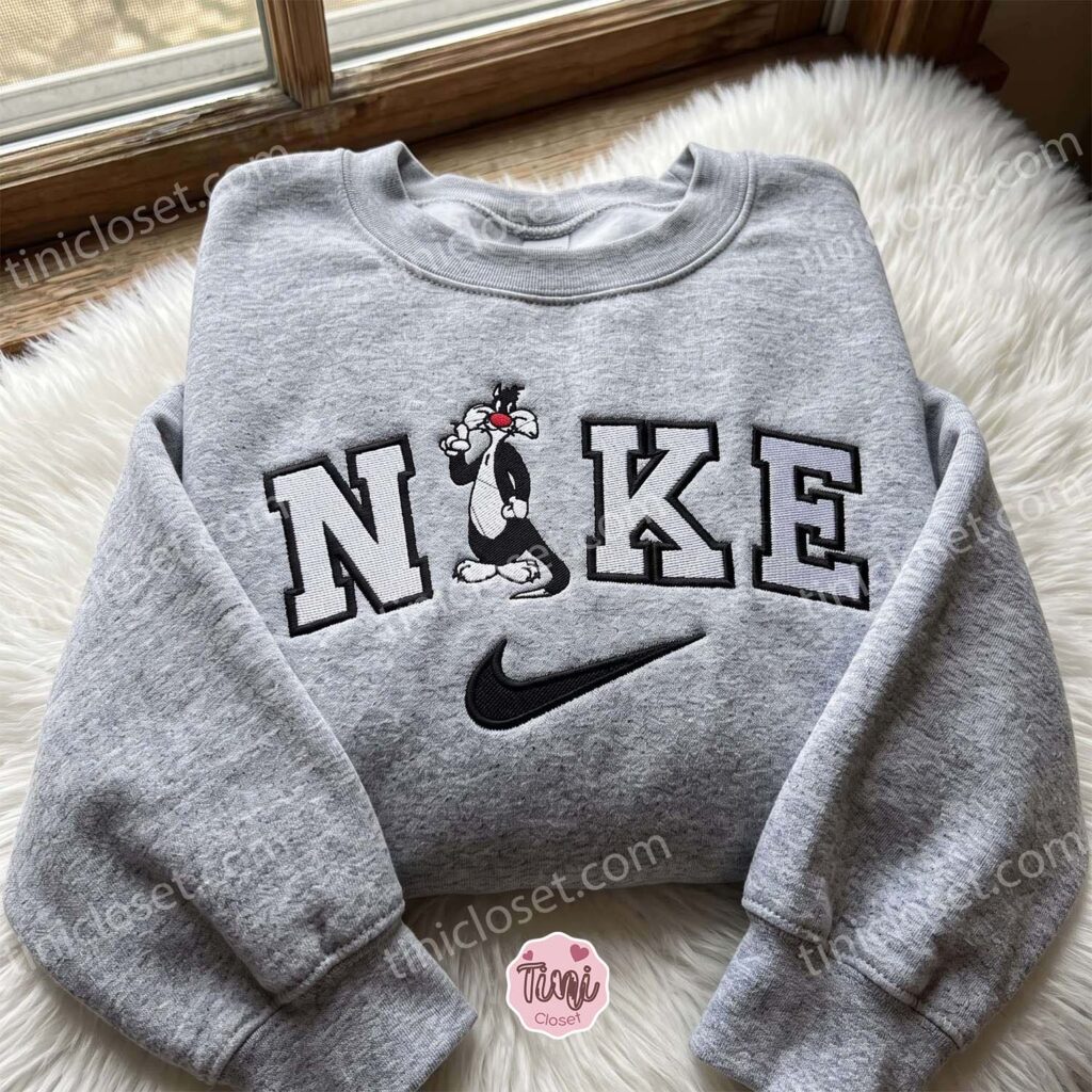 Baby Sylvester Looney Tunes Embroidered Sweatshirt, Cartoon Embroidered Hoodie, Just Because Gift For Him, Cozy Gifts For Girlfriend Baby Sylvester Looney Tunes Embroidered Sweatshirt, Cartoon Embroidered Hoodie, Just Because Gift For Him, Cozy Gifts For Girlfriend