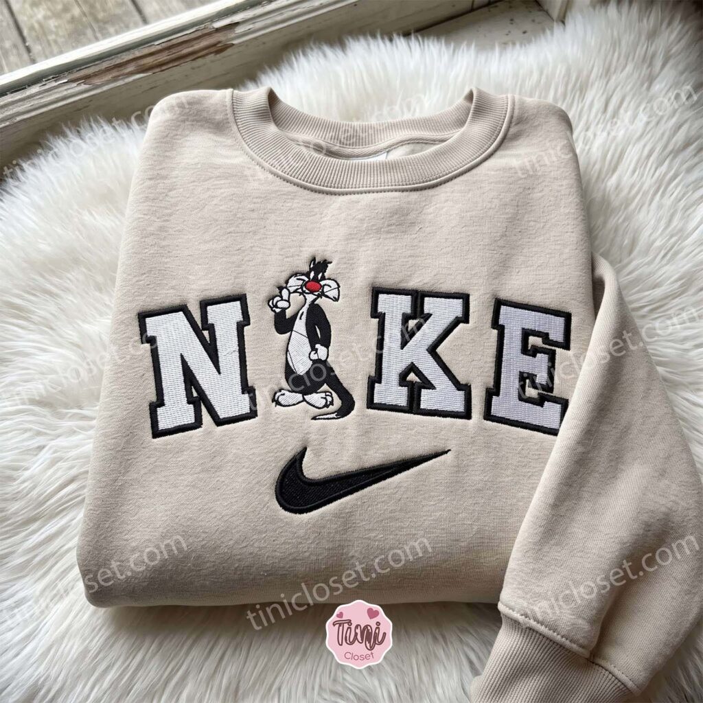 Baby Sylvester Looney Tunes Embroidered Sweatshirt, Cartoon Embroidered Hoodie, Just Because Gift For Him, Cozy Gifts For Girlfriend Baby Sylvester Looney Tunes Embroidered Sweatshirt, Cartoon Embroidered Hoodie, Just Because Gift For Him, Cozy Gifts For Girlfriend