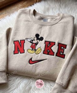 Mickey Embroidered Hoodie, Disney Embroidered Sweatshirt, Just Because Gift For Him, Cozy Gifts For Girlfriend