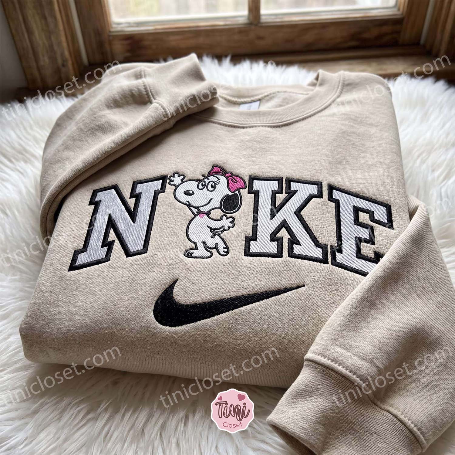 Fifi Embroidered Sweatshirt, The Peanuts Cartoon Embroidered Hoodie, Matching Couples Shirts
