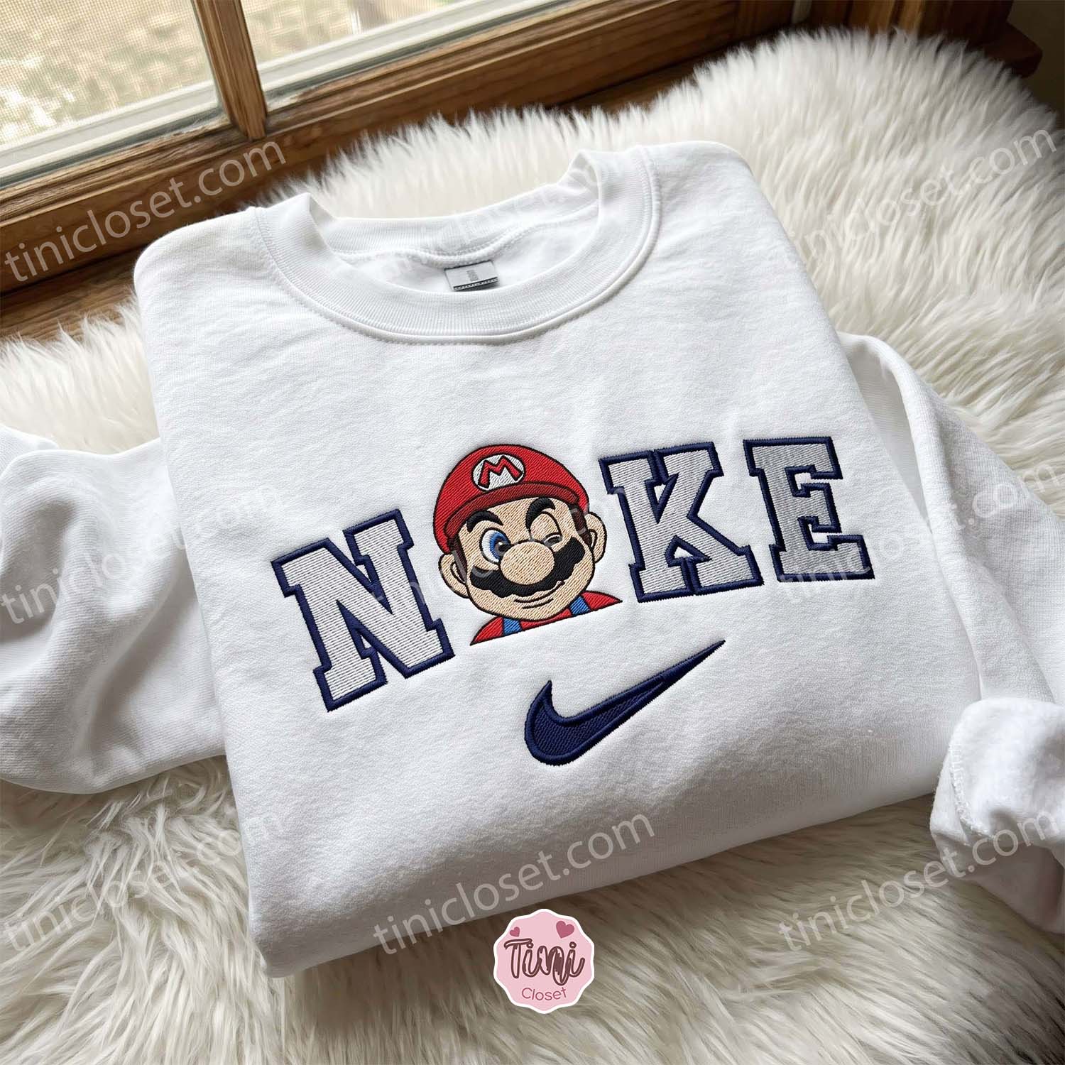 Mario Embroidered Sweatshirt, Video Game Characters Embroidered Hoodie, Best Gift Ideas for Family