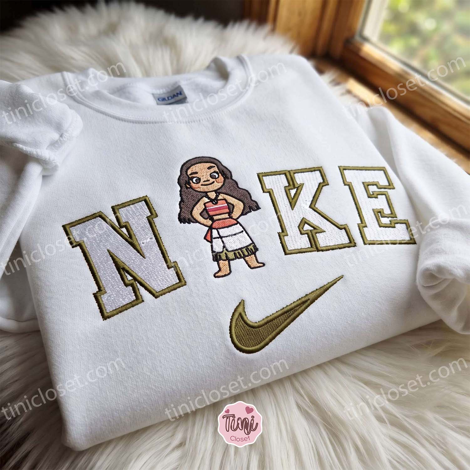 Moana Embroidered Sweatshirt, Disney Embroidered Hoodie, Girlfriend Anniversary Gift