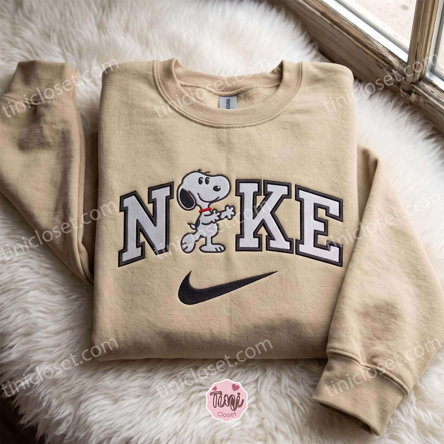 Snoopy Embroidered Sweatshirt, The Peanuts Cartoon Embroidered Hoodie, Matching Couples Shirts