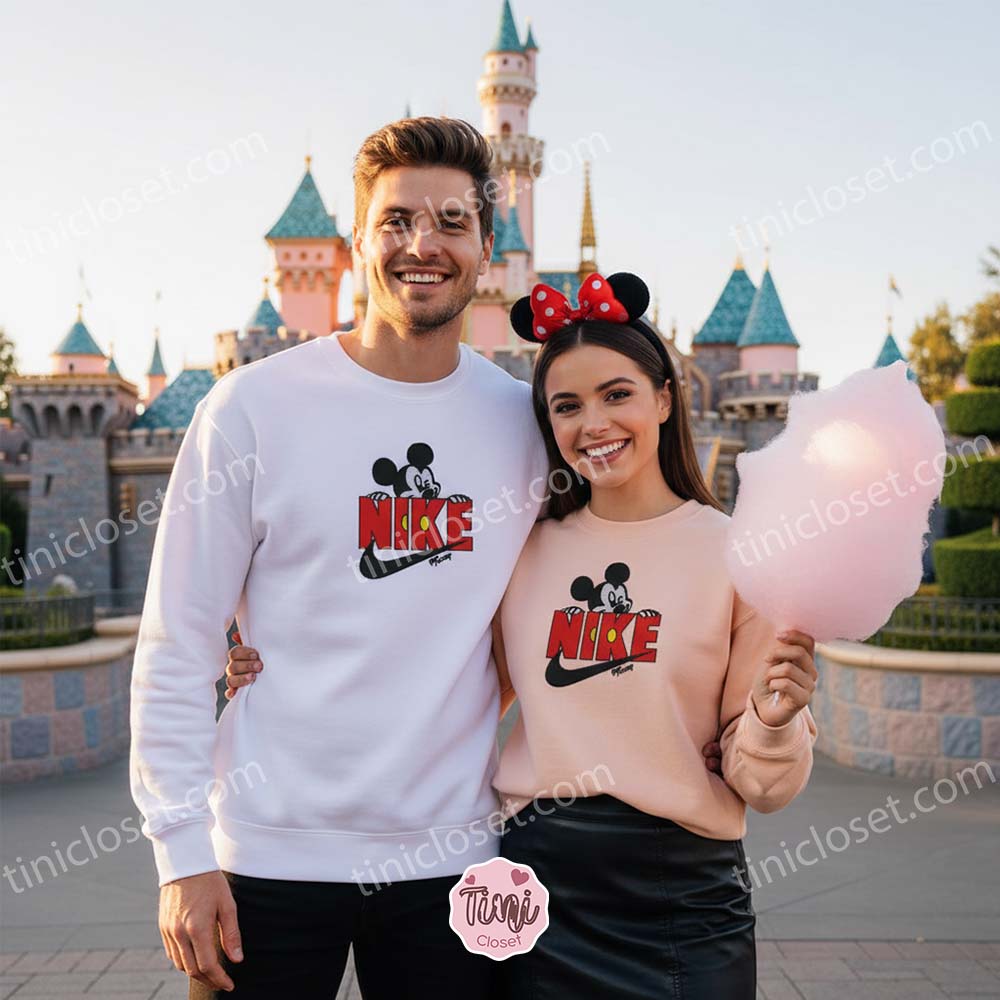 Mickey Mouse Embroidered Streetwear Hoodie, Custom Disney Fan Shirt, Disney Park Day Outfit