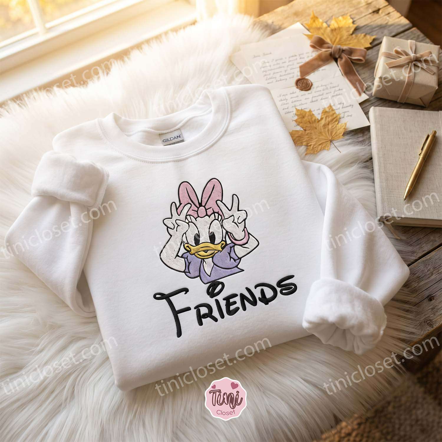 Best Friend Daisy Duck Embroidered Shirt, Disney Characters Embroidered Shirt, Best Gift Ideas