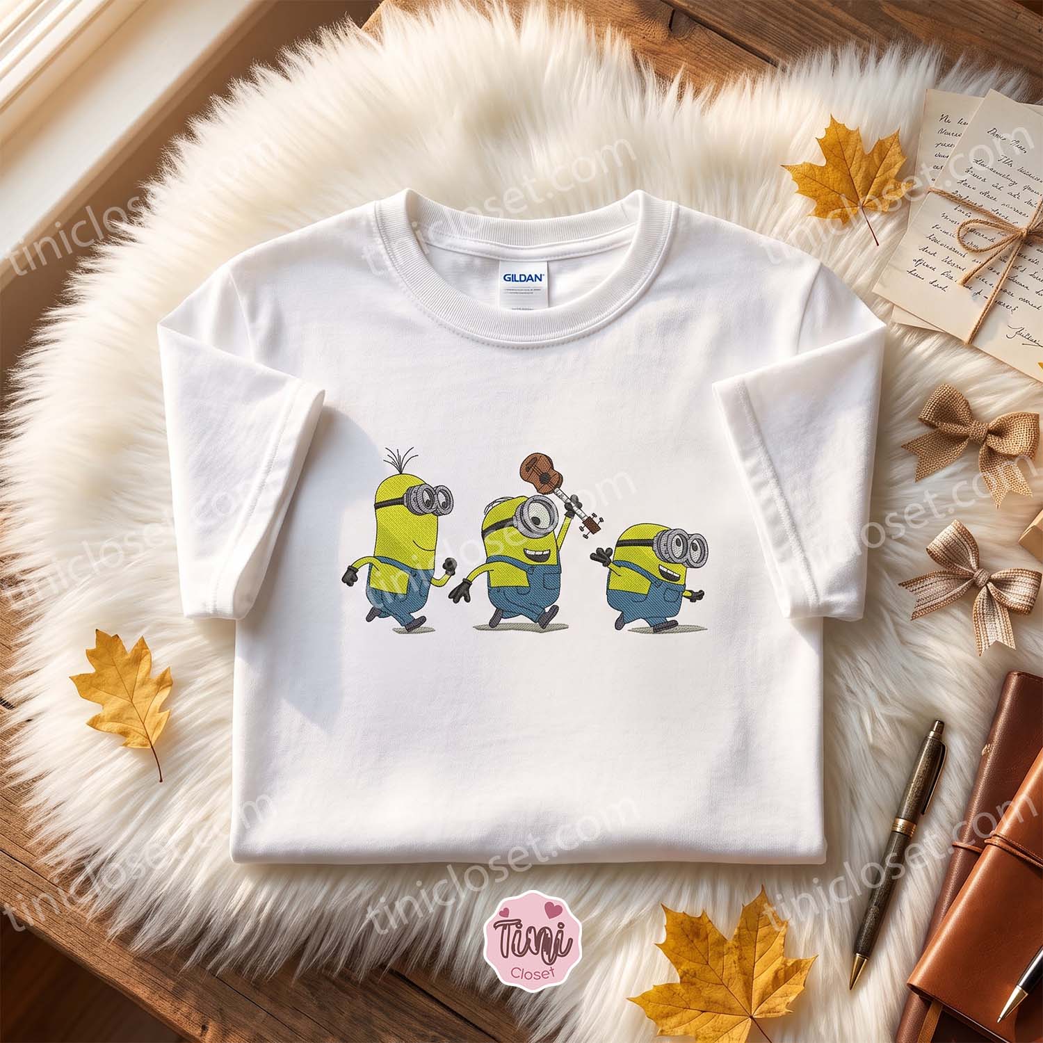 Cute Minions Embroidered Sweatshirt & Hoodie, Fun Cartoon Apparel, Just Because Gift For Him