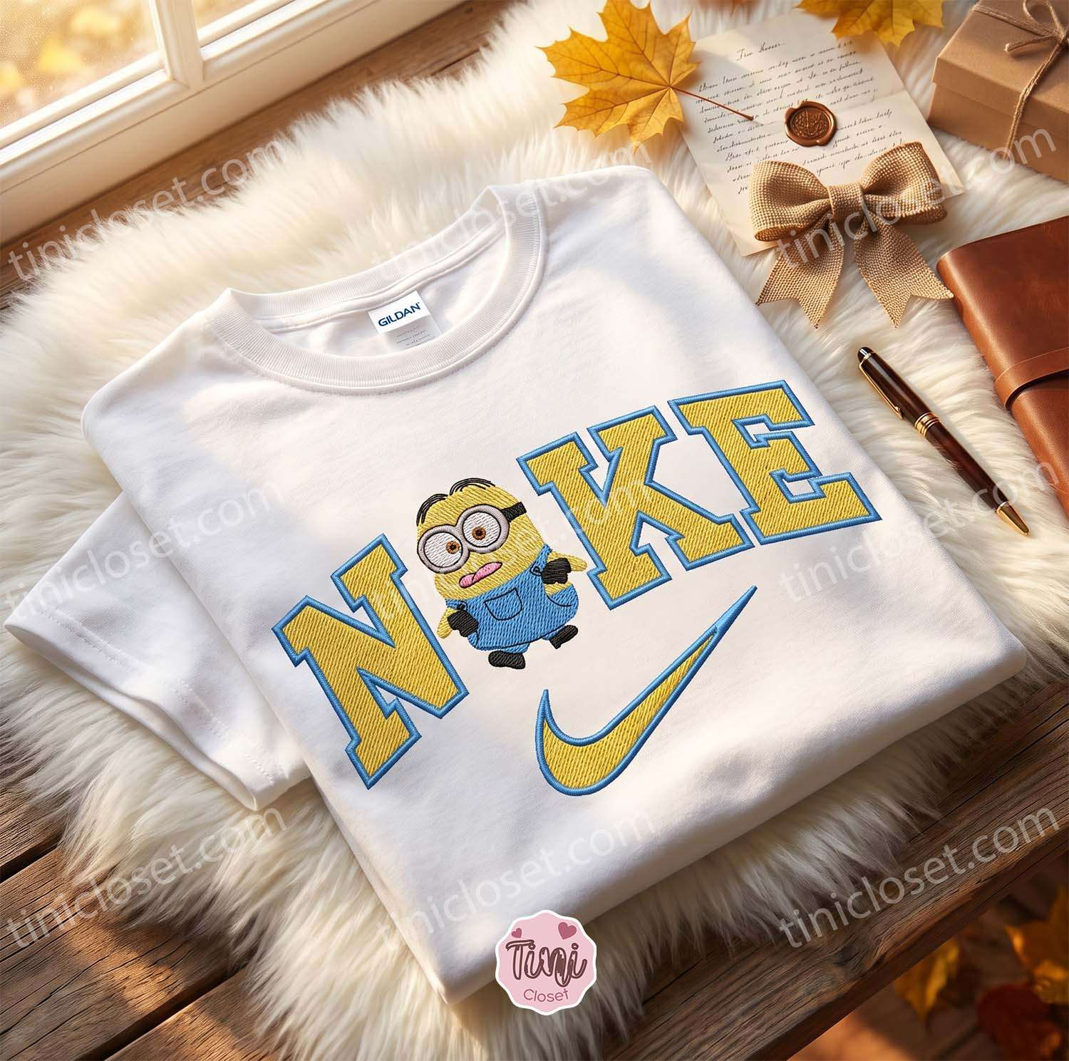Minions Dave Embroidered Shirt, Movie Embroidered Hoodie, Galentine Gift Ideas