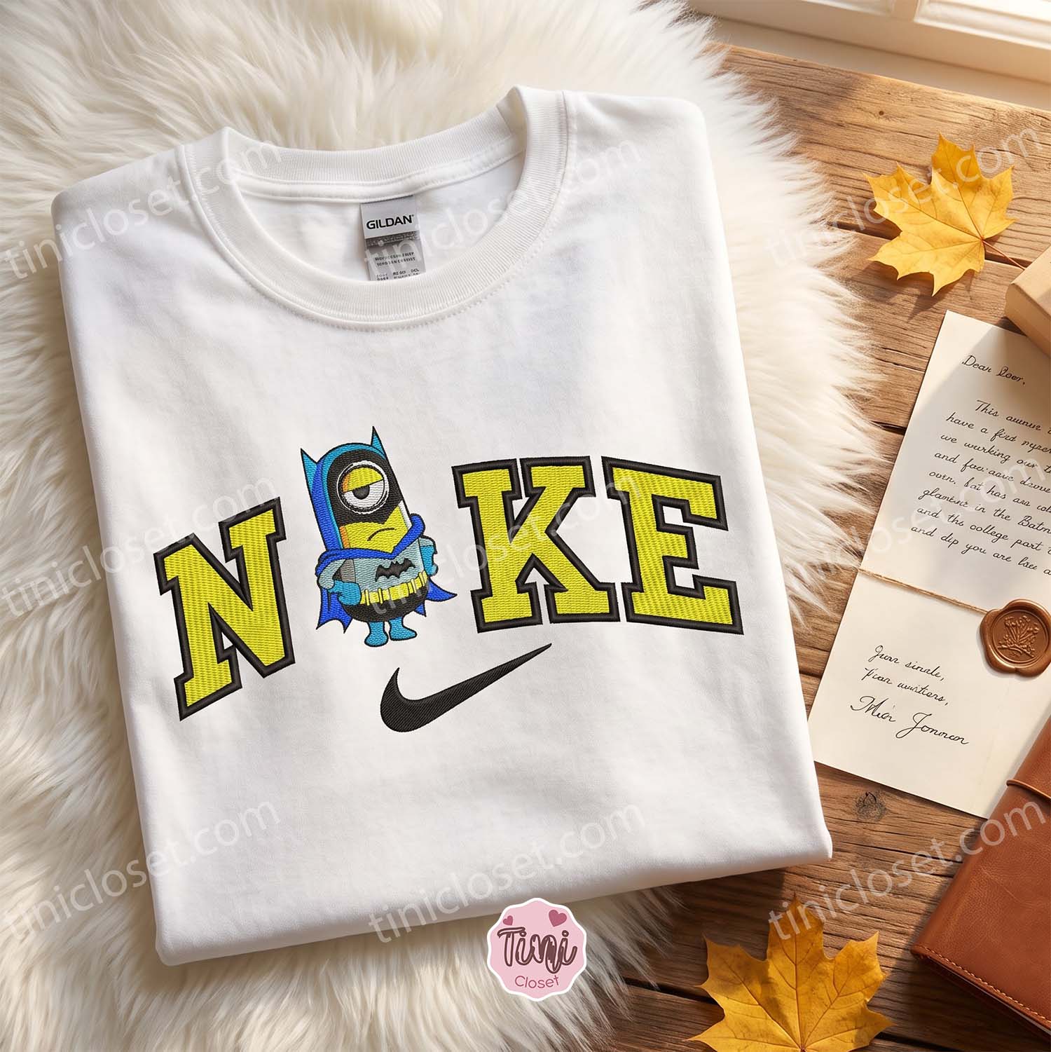 Stuart Batman Minion Embroidered Shirt, Minions Movie Embroidered Hoodie, Galentine Gift Ideas