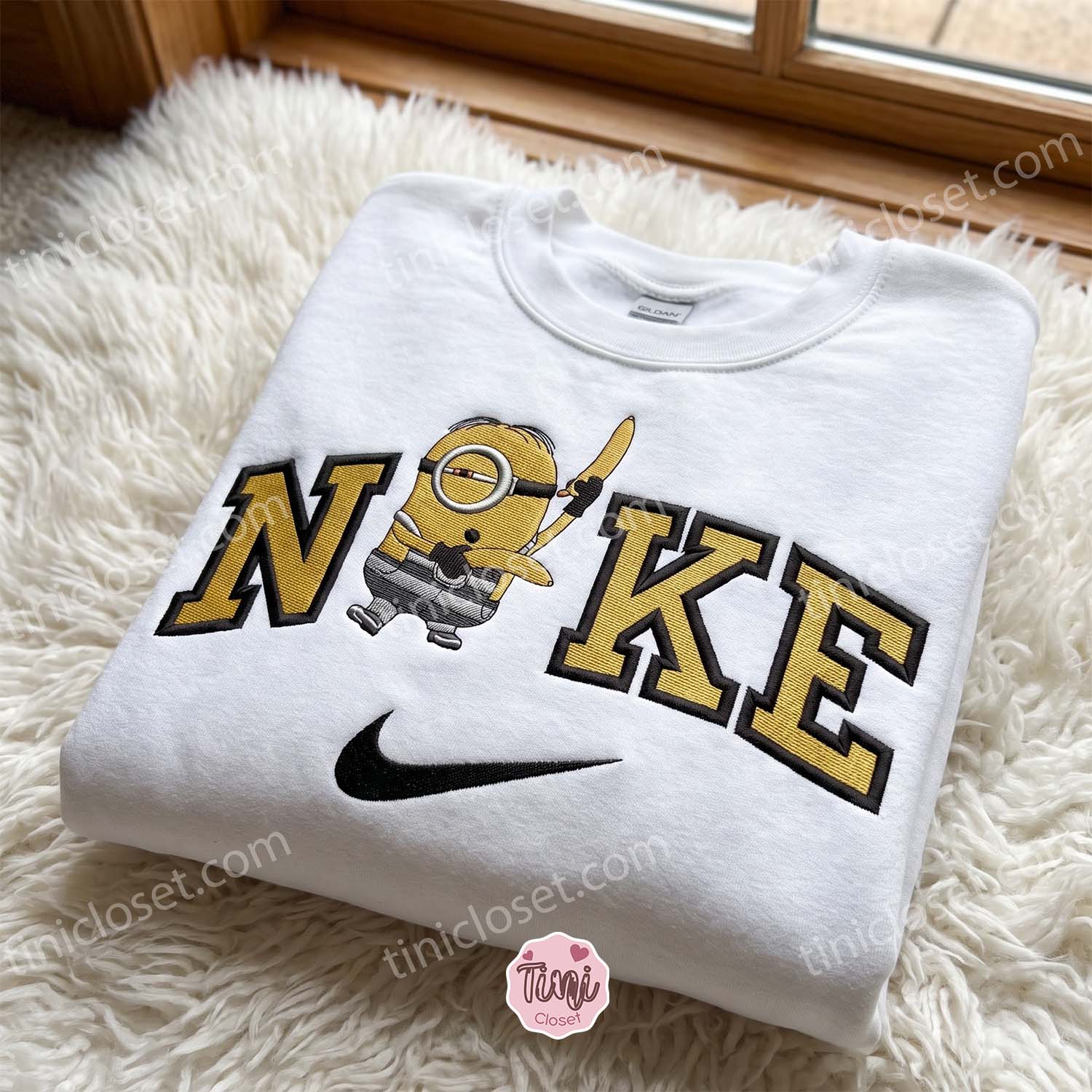 Stuart Minion Banana Embroidered Shirt, Minions Movie Embroidered Hoodie, Galentine Gift Ideas