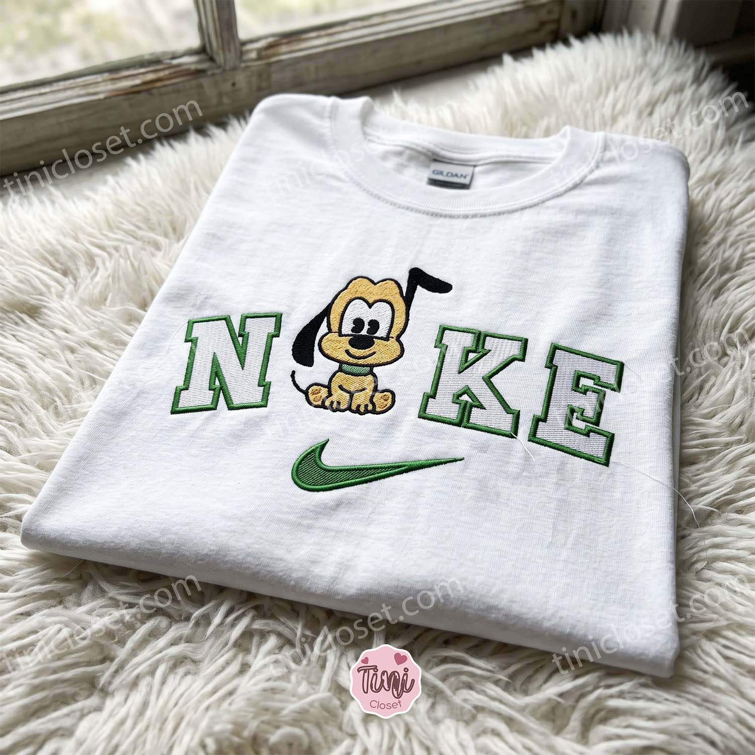 Chibi-style Disney Pluto Hoodie, Cartoon Embroidered Shirt, Cozy Gifts For Family and Friends