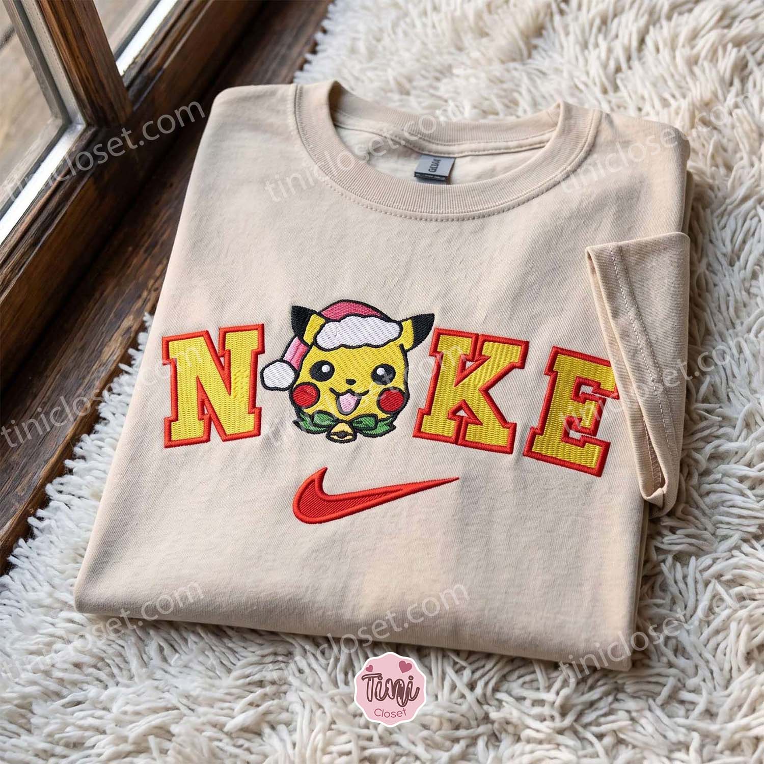 Cute Pikachu Santa Anime Sweatshirt, Cozy Gifts For Girlfriend, Oversized Hoodie Gift