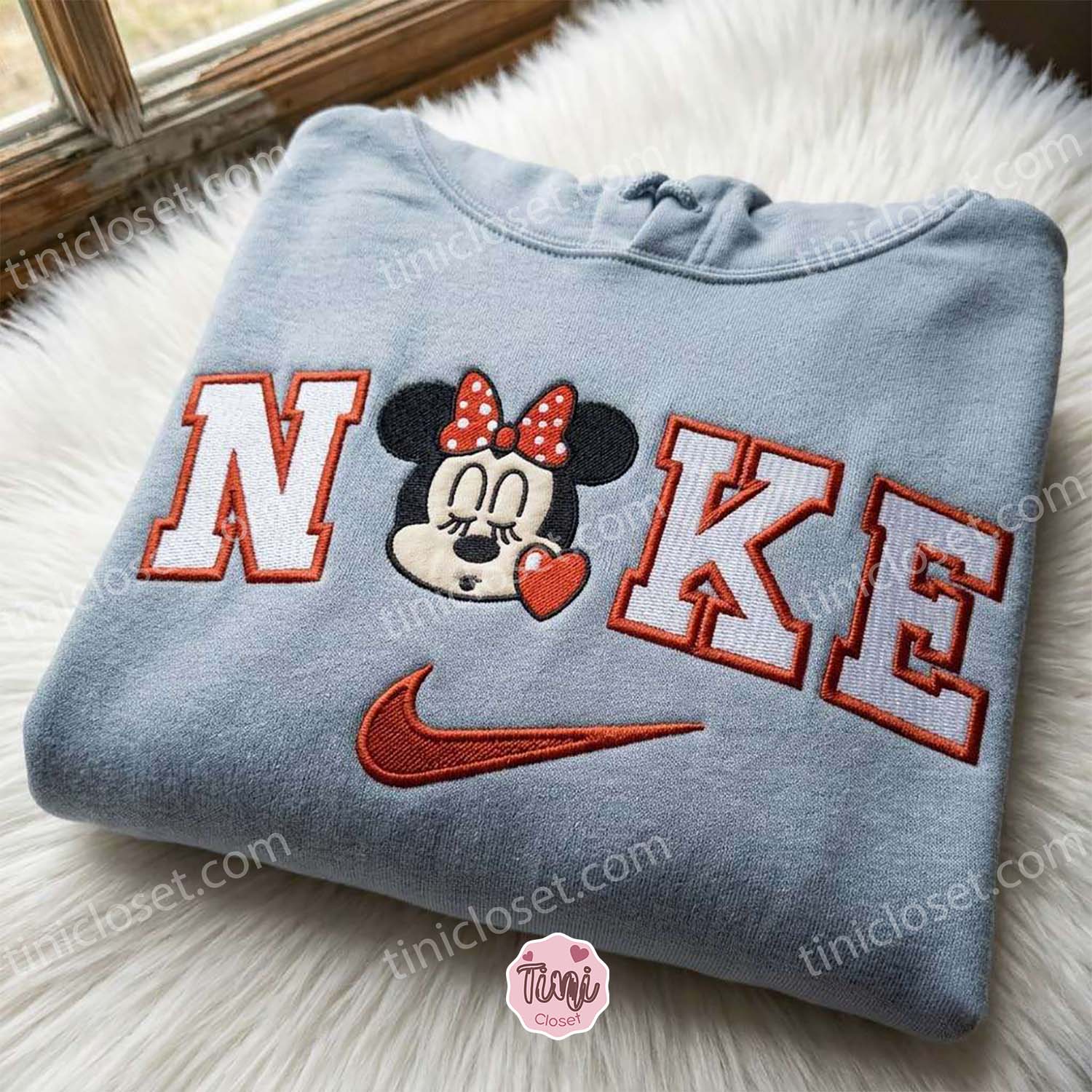 Minnie Mouse Embroidered Hoodie, Disney Gifts for Family, Galentine Gift Ideas