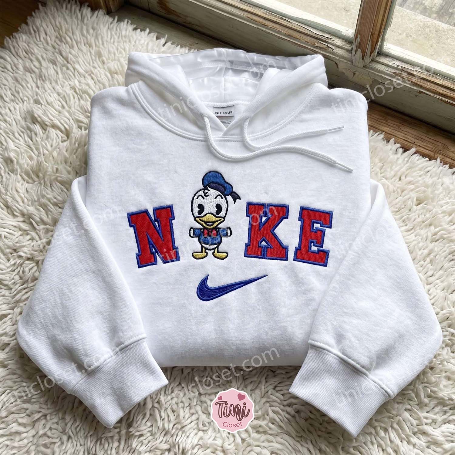 Sailor Donald Duck Embroidered Sweatshirt, Disney Embroidered Hoodie, Just Because Gift For Him