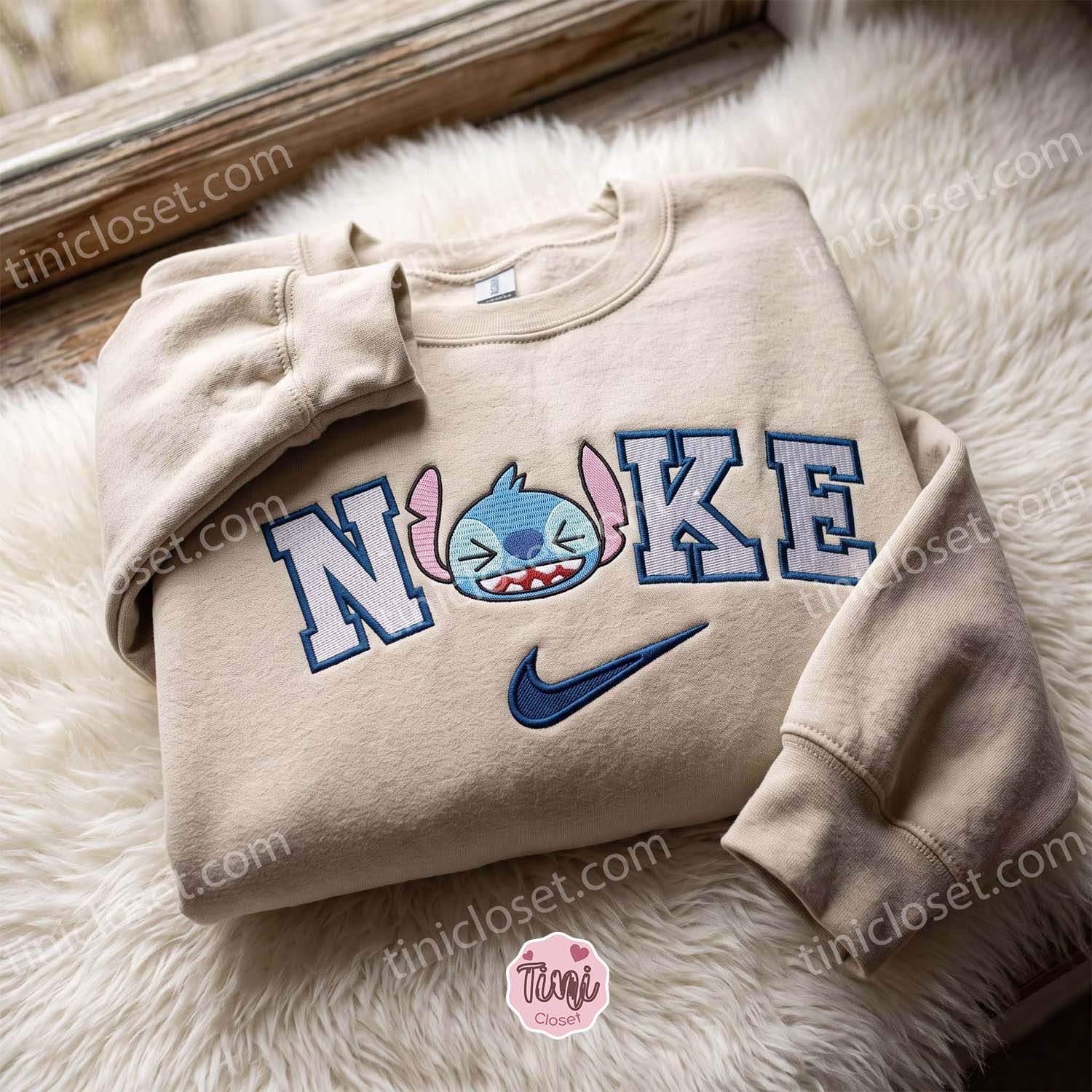 Stitch Embroidered Sweatshirt, Just Because Gift For Him, Girlfriend Anniversary Gift