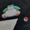 Snorlax Pokemon Embroidered Shirt, Pokemon Embroidered Hoodie, Anime Embroidered Sweatshirt