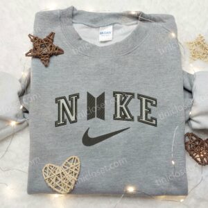 BTS x Nike Embroidered Shirt, Custom Nike Embroidered Shirt, Music  Embroidered Shirt - Small Gifts Great Love