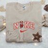 Candy Cane Embroidered Shirt, Christmas Embroidered Shirt, Unique Christmas Gift Ideas