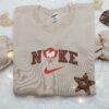 Clown x Nike Embroidered Shirt, Halloween Embroidered Shirt, Custom Nike Embroidered Shirt