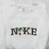 Christmas Grinch Hand Embroidered Shirt, Custom Embroidered Sweatshirt, Christmas Gift for Family