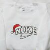 Santa Hat Embroidered Shirt, Christmas Embroidered Shirt, Christmas Gifts for Family