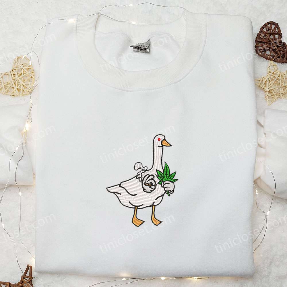 Silly Goose Embroidered Shirt, Animal Embroidered Shirt, Funny Embroidered Shirt