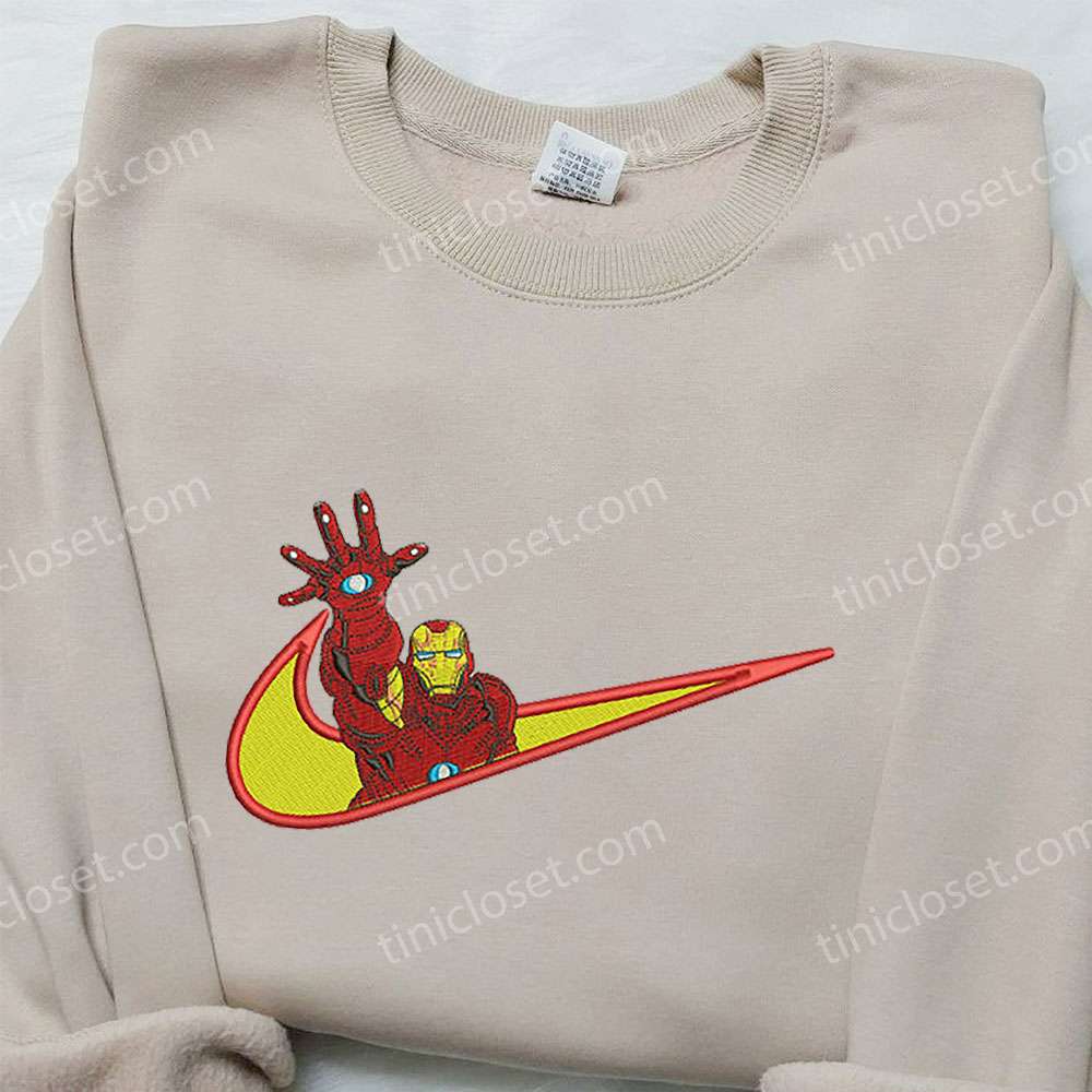 Iron Man x Nike Embroidered Shirt Nike Inspired Embroidered