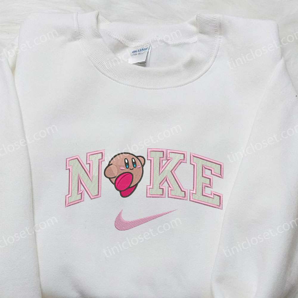 Nike x Kirby Embroidered Shirt, Nike Inspired Embroidered Shirt, Best Gifts for Family