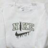 Nike x Knife Embroidered Shirt, Halloween Embroidered Shirt, Nike Inspired Embroidered Shirt