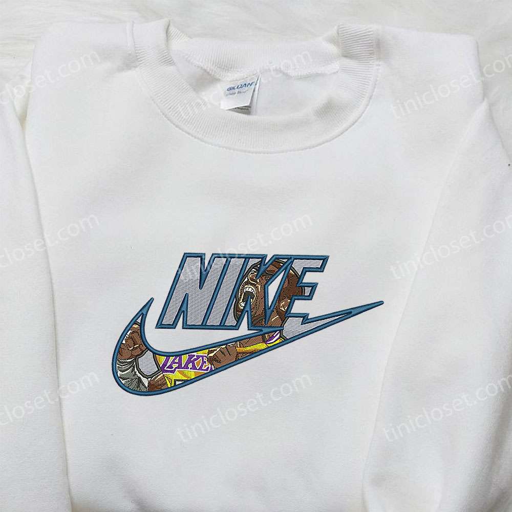 Nike x LeBron James Embroidered Shirt, Los Angeles Lakers Embroidered Shirt, Best Gifts for Sports Fans