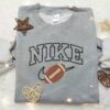 Football Rugby Embroidered Sweatshirt, NFL Embroidered Shirt, Best Sports Gift Idea